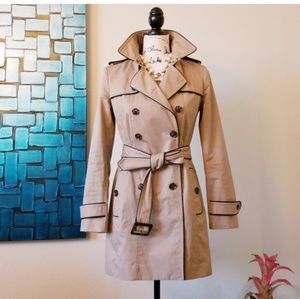 piped trench coat